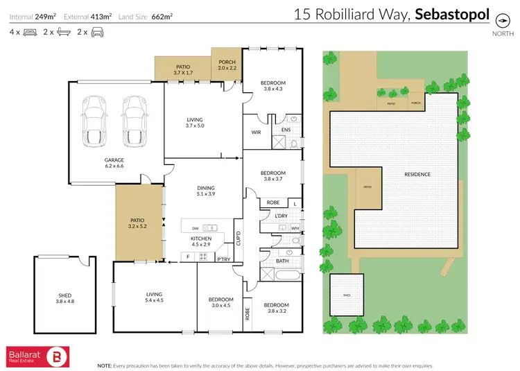 Floorplan of Homely house listing, 15 Robilliard Way, Sebastopol VIC 3356