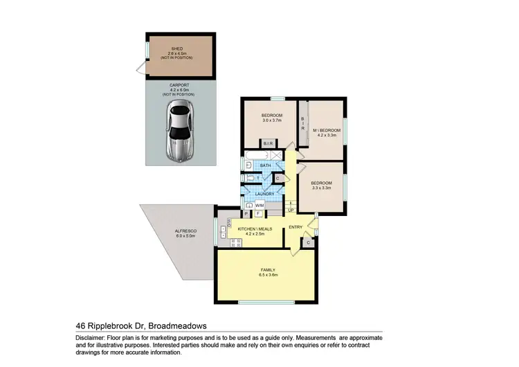 Floorplan of Homely house listing, 46 Ripplebrook Drive, Broadmeadows VIC 3047