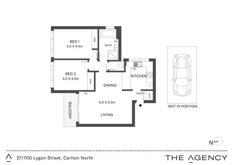 Floorplan of Homely apartment listing, 27/700 Lygon Street, Carlton North VIC 3054