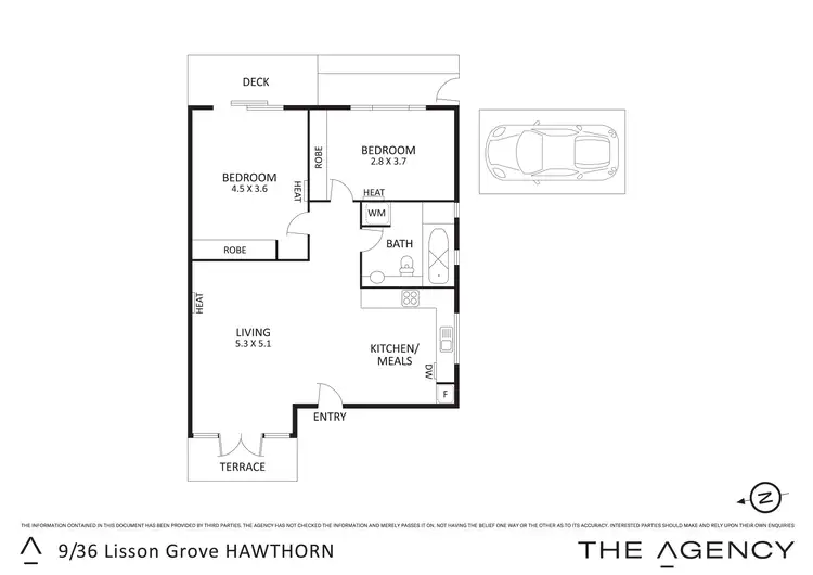 Floorplan of Homely apartment listing, 9/36 Lisson Grove, Hawthorn VIC 3122