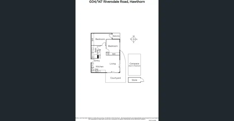 Floorplan of Homely unit listing, G04/147 Riversdale Road, Hawthorn VIC 3122