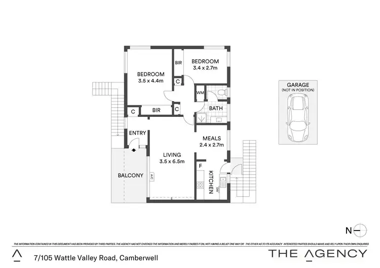 Floorplan of Homely apartment listing, 7/105 Wattle Valley Road, Camberwell VIC 3124