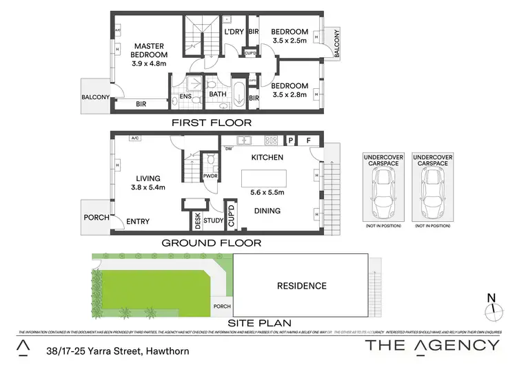 Floorplan of Homely townhouse listing, 38/17-25 Yarra Street, Hawthorn VIC 3122