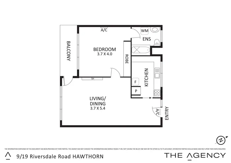 Floorplan of Homely apartment listing, 9/19 Riversdale Road, Hawthorn VIC 3122