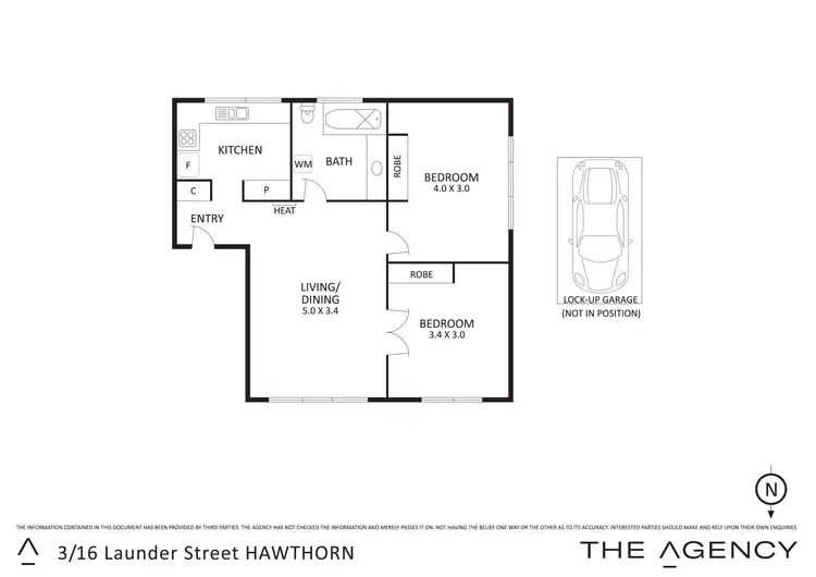 Floorplan of Homely apartment listing, 3/16 Launder Street, Hawthorn VIC 3122