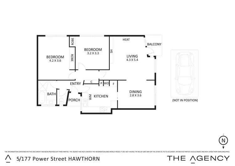 Floorplan of Homely apartment listing, 5/177 Power Street, Hawthorn VIC 3122