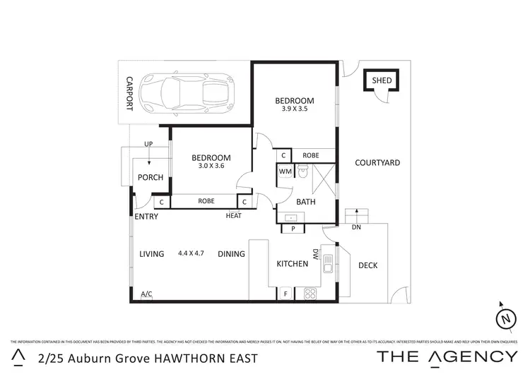 Floorplan of Homely unit listing, 2/25 Auburn Grove, Hawthorn East VIC 3123