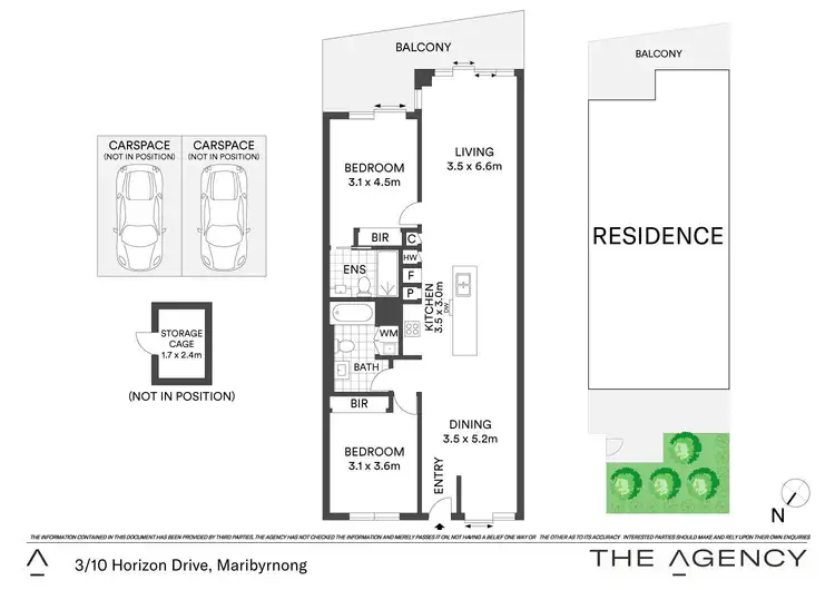 Floorplan of Homely unit listing, 3/10 Horizon Drive, Maribyrnong VIC 3032