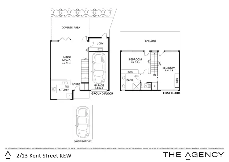 Floorplan of Homely townhouse listing, 2/13 Kent Street, Kew VIC 3101