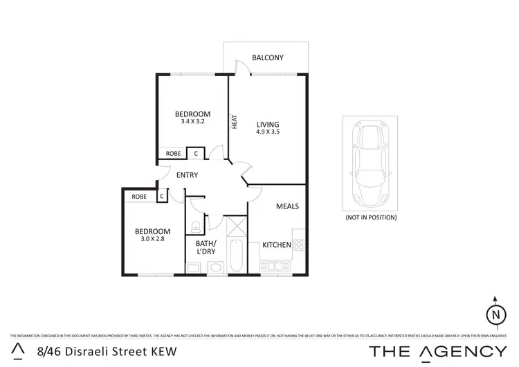 Floorplan of Homely apartment listing, 8/46 Disraeli Street, Kew VIC 3101