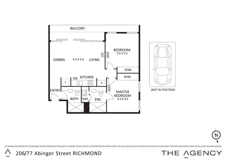 Floorplan of Homely apartment listing, 206/77 Abinger Street, Richmond VIC 3121
