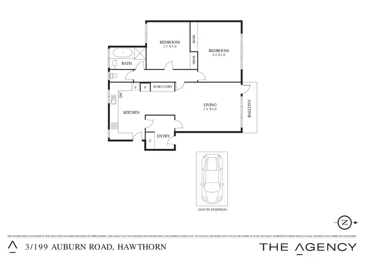 Floorplan of Homely apartment listing, 3/199 Auburn Road, Hawthorn VIC 3122