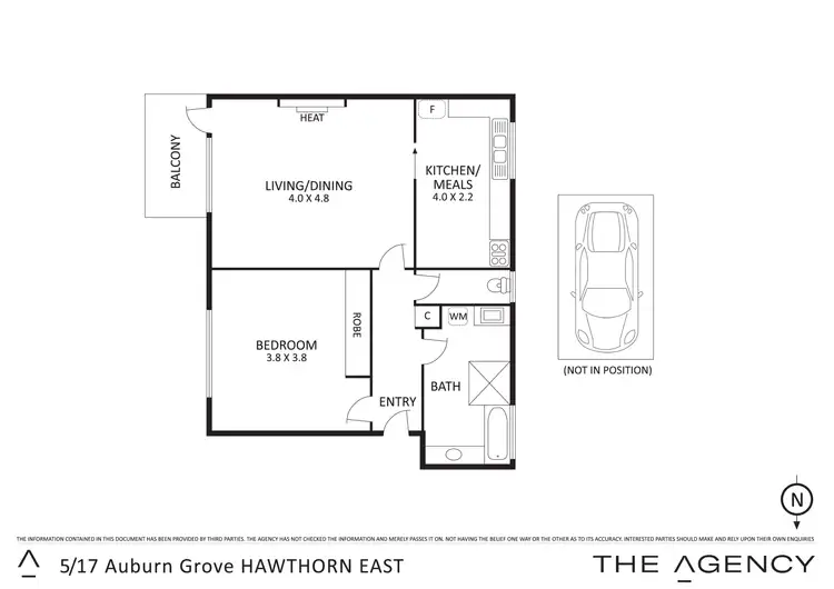 Floorplan of Homely apartment listing, 5/17 Auburn Grove, Hawthorn East VIC 3123