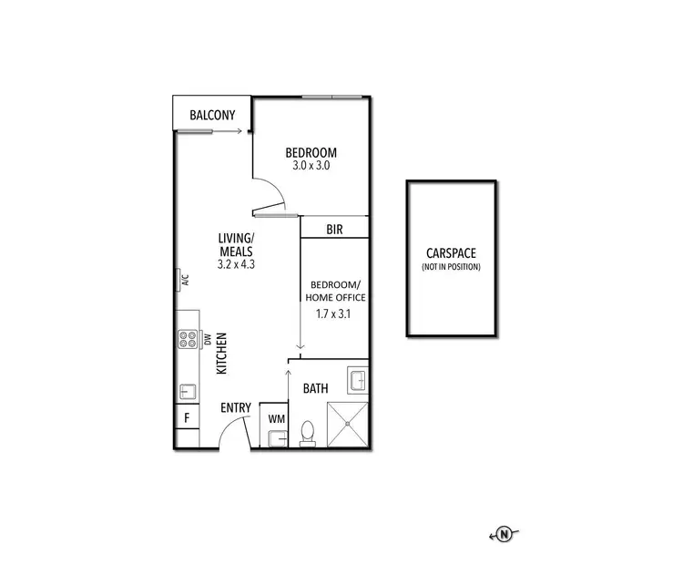 Floorplan of Homely apartment listing, 311/495 Rathdowne Street, Carlton VIC 3053