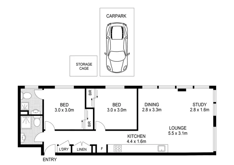 Floorplan of Homely apartment listing, 306/360 Lygon Street, Brunswick East VIC 3057