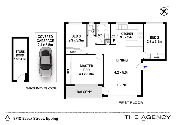 Floorplan of Homely apartment listing, 3/10 Essex Street, Epping NSW 2121