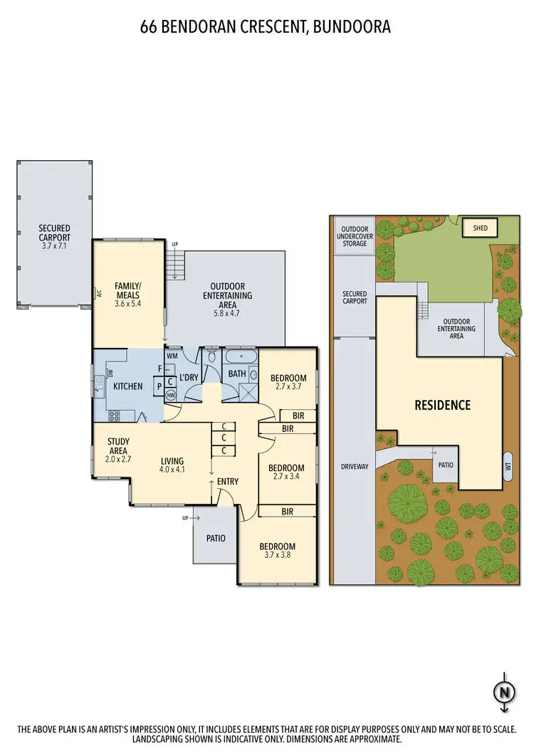 Floorplan of Homely house listing, 66 Bendoran Crescent, Bundoora VIC 3083