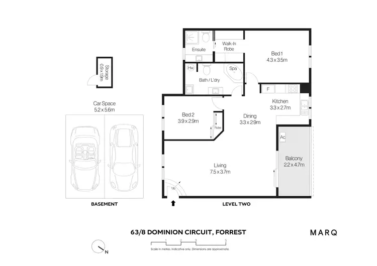 Floorplan of Homely apartment listing, 63/8 Dominion Circuit, Forrest ACT 2603