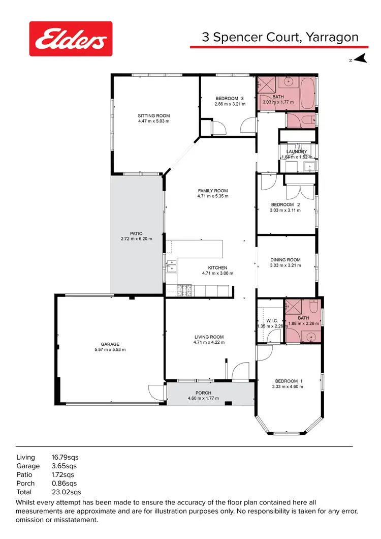 Floorplan of Homely house listing, 3 Spencer Court, Yarragon VIC 3823