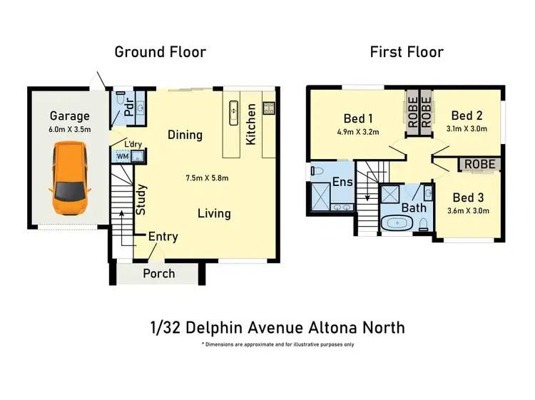 Floorplan of Homely house listing, 1/32 Delphin Avenue, Altona North VIC 3025