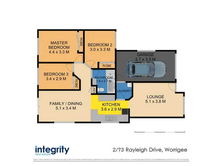 Floorplan of Homely villa listing, 2/73-75 Rayleigh Drive, Worrigee NSW 2540