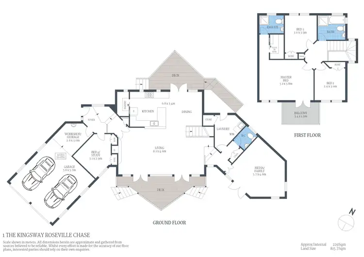 Floorplan of Homely house listing, 1 The Kingsway, Roseville Chase NSW 2069