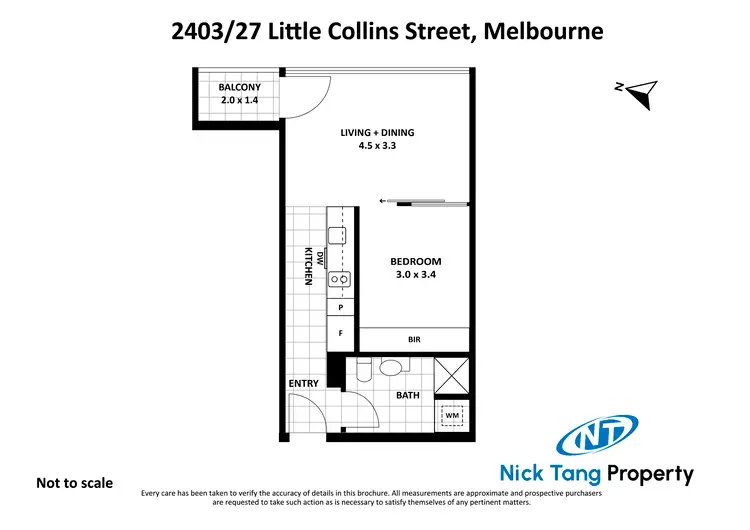 Floorplan of Homely apartment listing, 2403/27 Little Collins Street, Melbourne VIC 3000