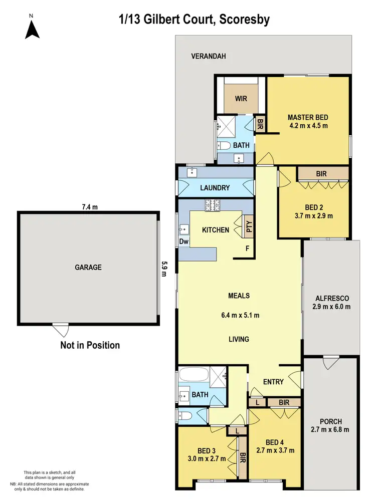Floorplan of Homely townhouse listing, 1/13 Gilbert Court, Scoresby VIC 3179