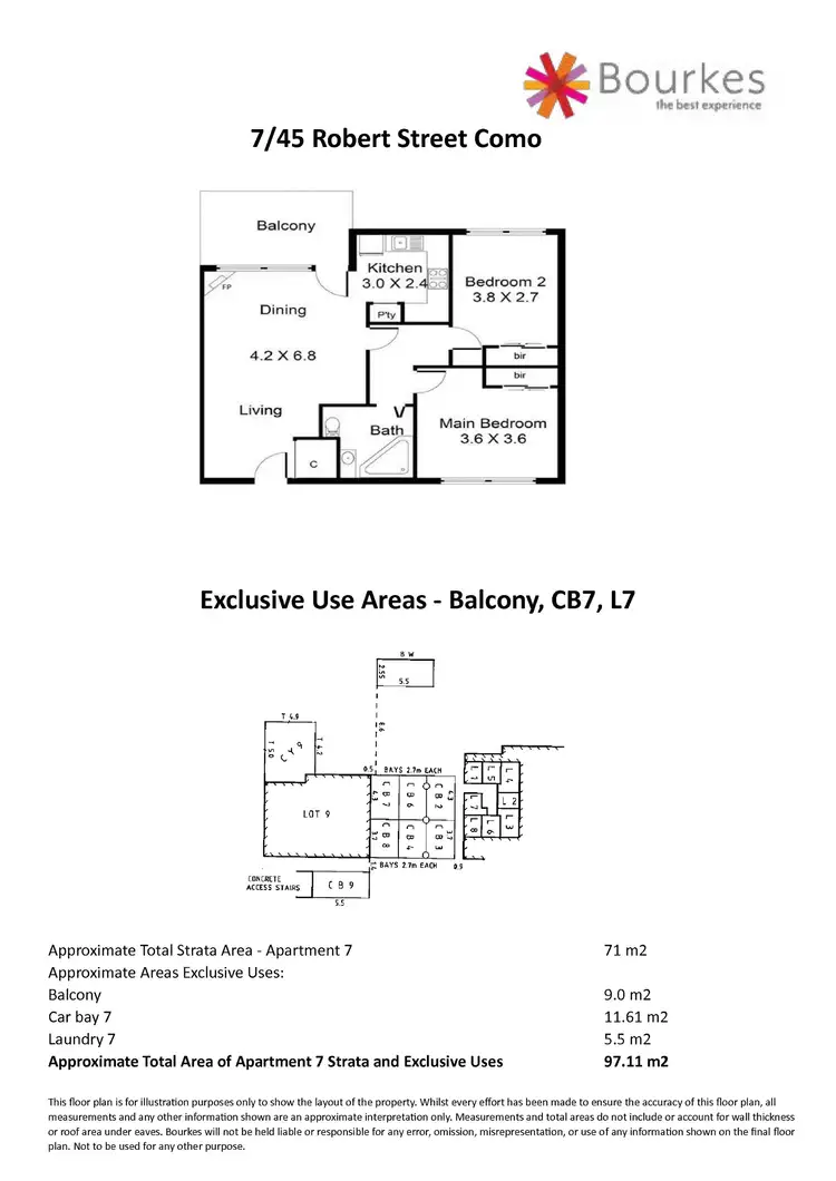 Floorplan of Homely apartment listing, 7/45 Robert Street, Como WA 6152