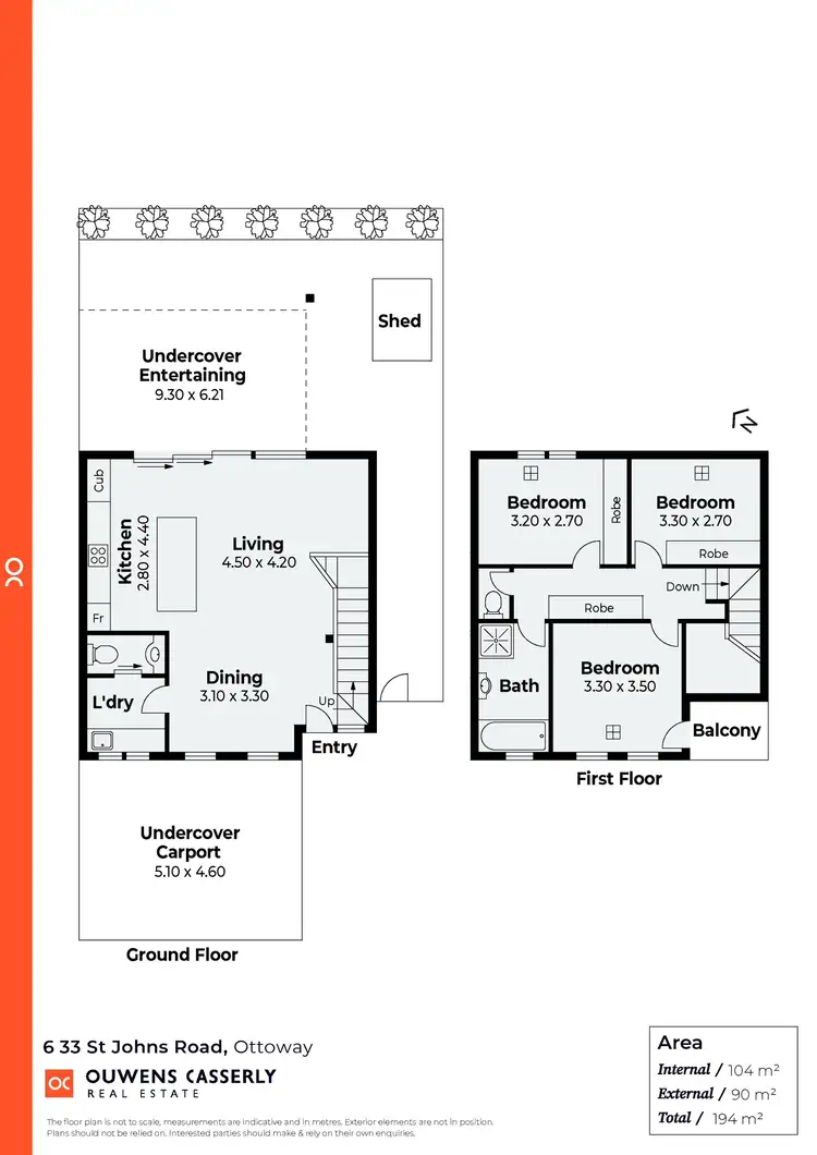 Floorplan of Homely townhouse listing, 6/33 St Johns Road, Ottoway SA 5013