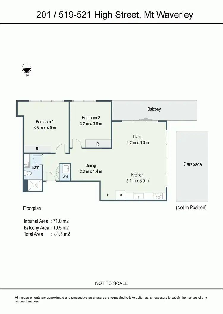 Floorplan of Homely apartment listing, 201/519-521 High Street Road, Mount Waverley VIC 3149