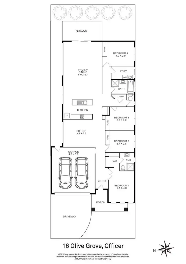 Floorplan of Homely house listing, 16 Olive Grove, Officer VIC 3809