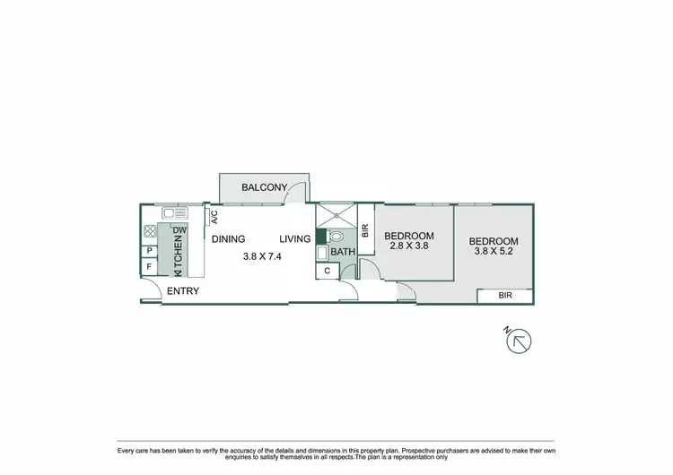 Floorplan of Homely apartment listing, 8/432 Punt Road, South Yarra VIC 3141