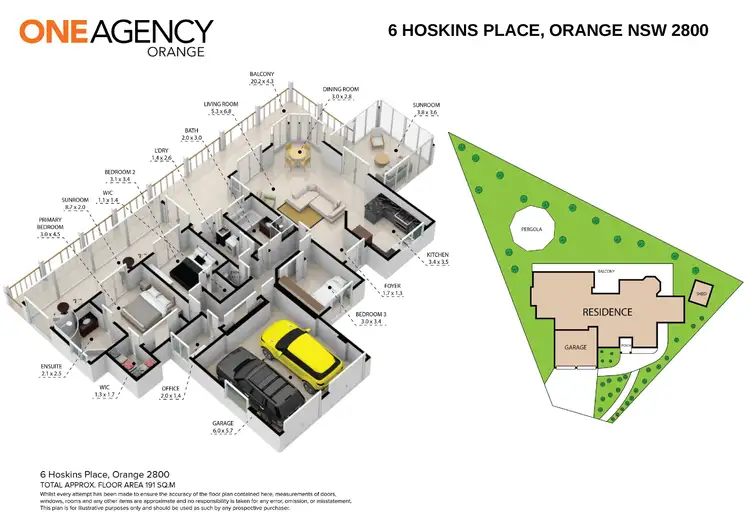 Floorplan of Homely house listing, 6 Hoskins Place, Orange NSW 2800