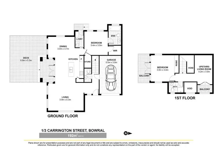 Floorplan of Homely townhouse listing, 1/3 Carrington Street, Bowral NSW 2576