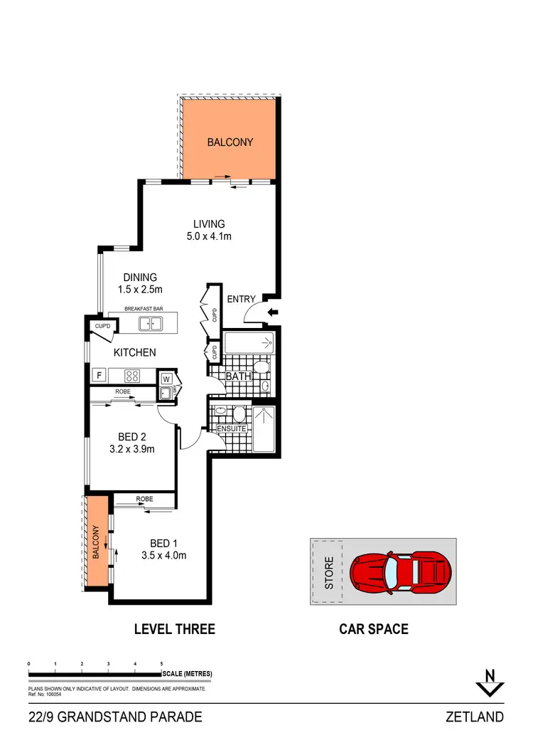 Floorplan of Homely apartment listing, 22/9 Grandstand Parade, Zetland NSW 2017