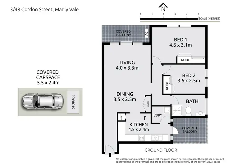 Floorplan of Homely apartment listing, 3/48 Gordon Street, Manly Vale NSW 2093