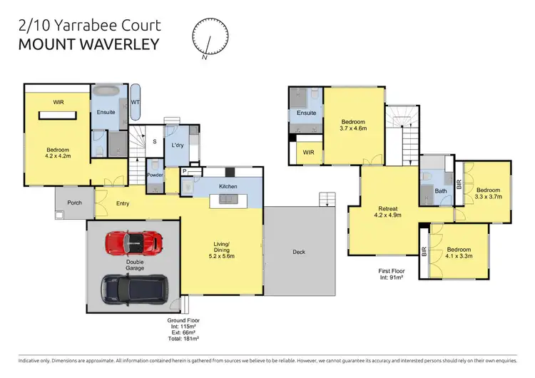 Floorplan of Homely townhouse listing, 2/10 Yarrabee Court, Mount Waverley VIC 3149
