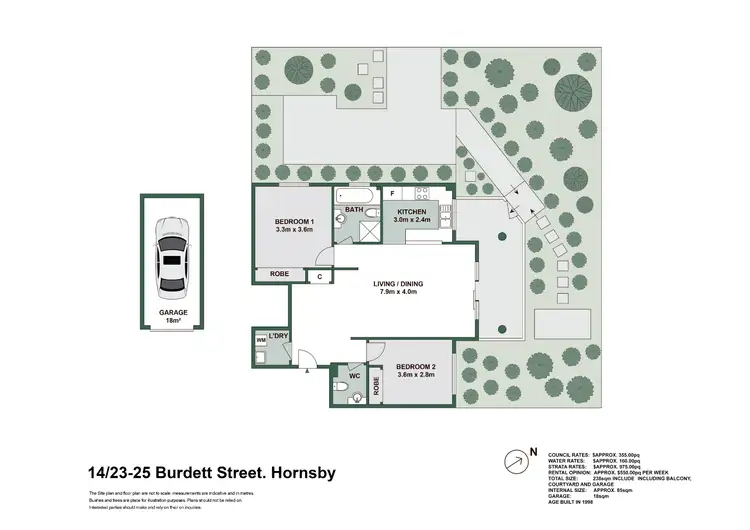 Floorplan of Homely apartment listing, 14/23-25 Burdett Street, Hornsby NSW 2077