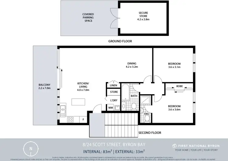 Floorplan of Homely unit listing, 8/24 Scott Street, Byron Bay NSW 2481