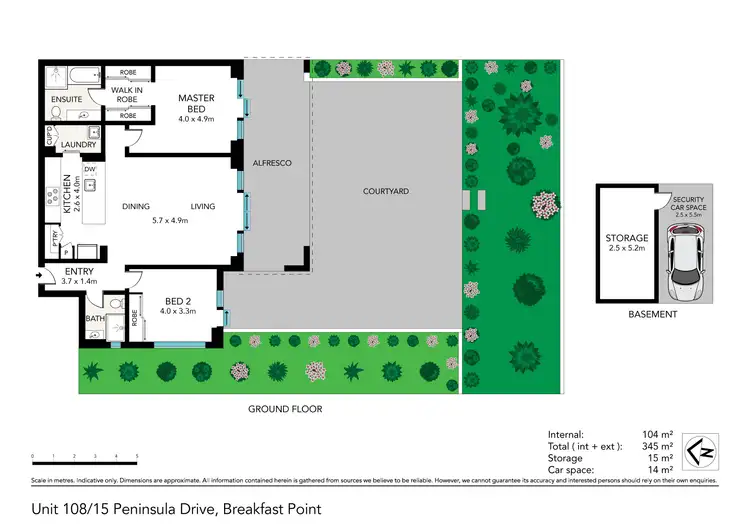 Floorplan of Homely apartment listing, 108/15-17 Peninsula Drive, Breakfast Point NSW 2137