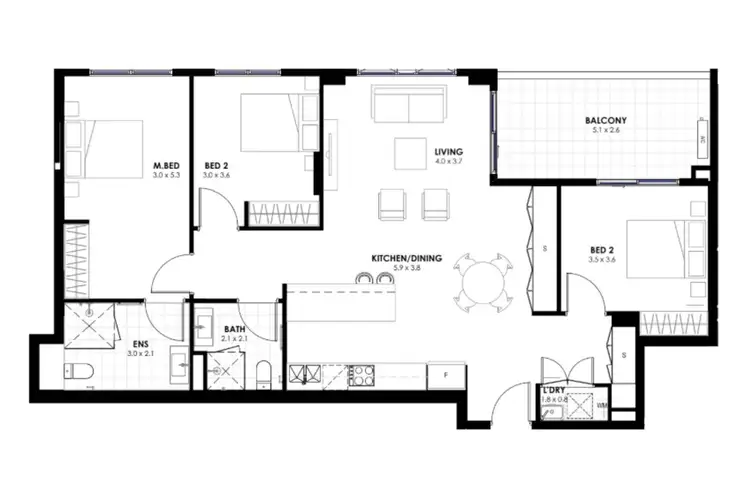 Floorplan of Homely apartment listing, 112/41 Grima Street, Schofields NSW 2762