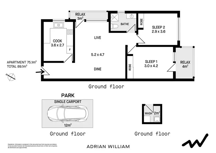 Floorplan of Homely apartment listing, 1/113 Evaline Street, Campsie NSW 2194