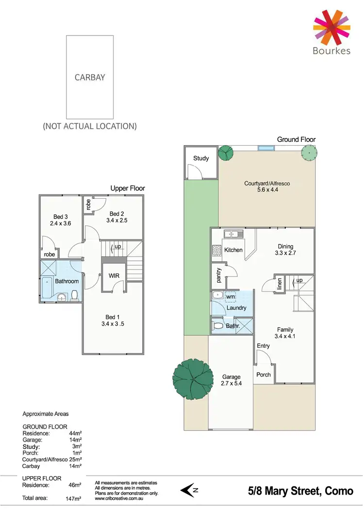 Floorplan of Homely unit listing, 5/8 Mary Street, Como WA 6152
