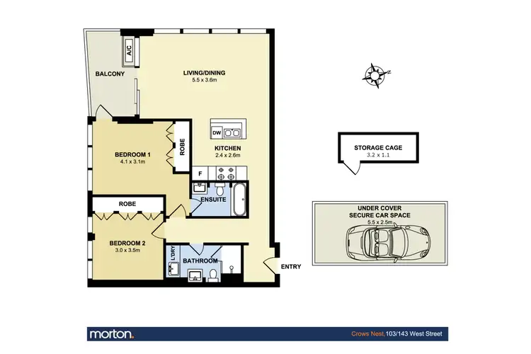 Floorplan of Homely apartment listing, 103/143 West Street, Crows Nest NSW 2065