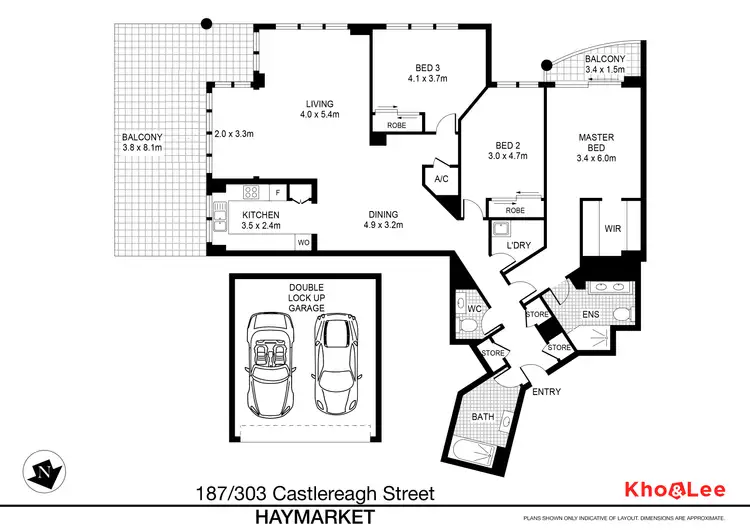 Floorplan of Homely apartment listing, 187/303-307 Castlereagh Street, Haymarket NSW 2000