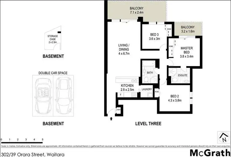Floorplan of Homely apartment listing, 302/39-47 Orara Street, Waitara NSW 2077