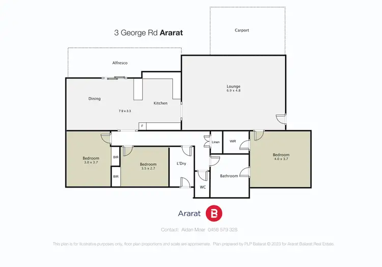Floorplan of Homely house listing, 3 George Road, Ararat VIC 3377