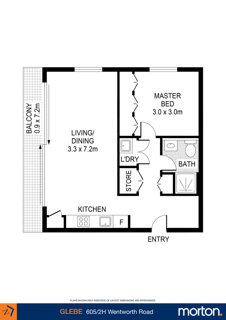 Floorplan of Homely apartment listing, 605/2H Wentworth Park Road, Glebe NSW 2037