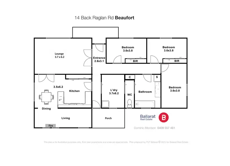 Floorplan of Homely house listing, 14 Back Raglan Road, Beaufort VIC 3373